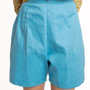 Vintage 1960's Casual Blue Jamaica Shorts Made in Hong Kong  - Picture 2 of 5 V